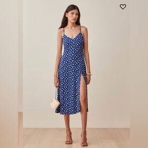 Reformation Crimini Midi Dress in Moray- SIZE 4